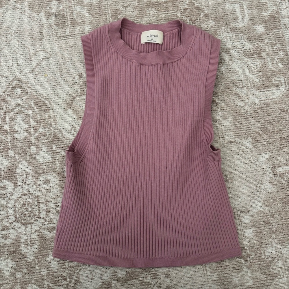 Aritzia Wilfred Sleeveless Ribbed Top